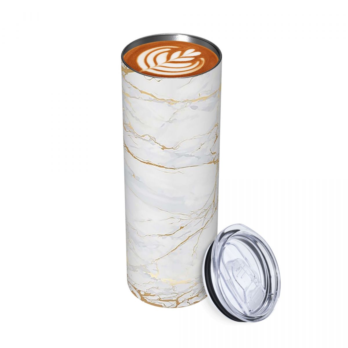 Tumbler 20Oz White - Vaso Térmico de Acero Inoxidable Blanco