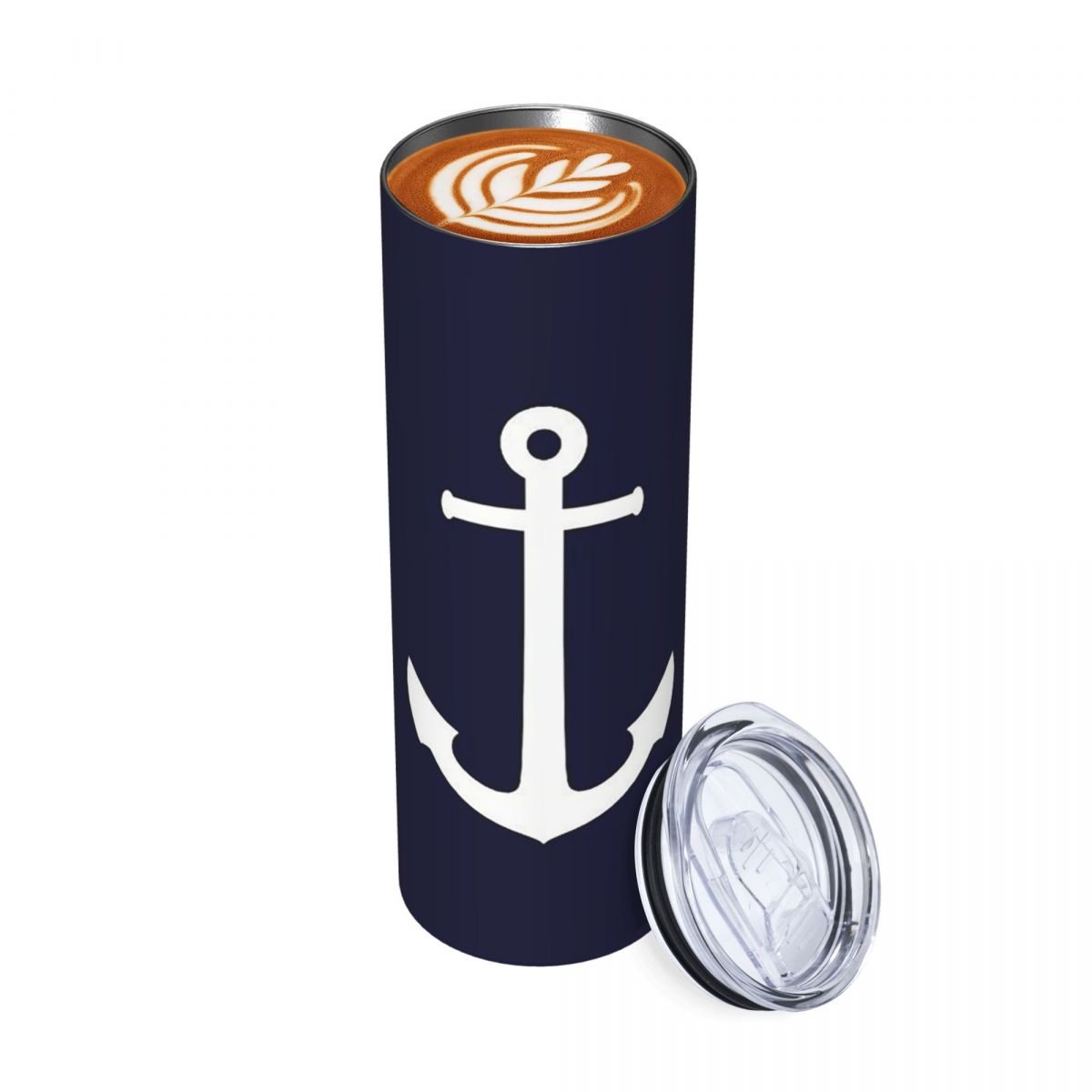 Tumbler 20Oz White - Vaso térmico de acero inoxidable azul